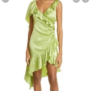 CINQ A SEPT Green 💚
Petunya Silk Ruffle Dress